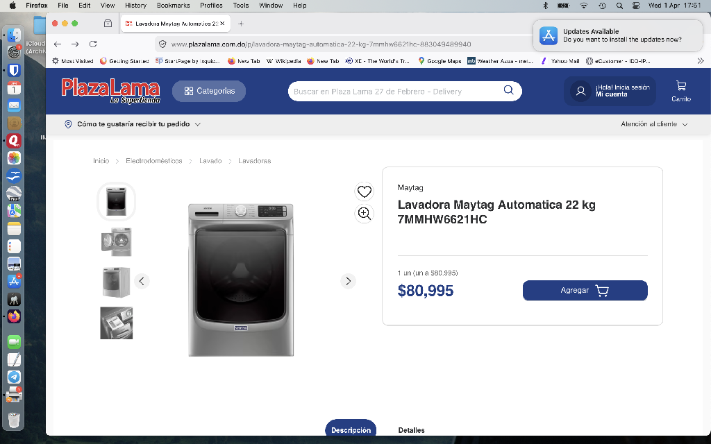 Lavadora Maytag de 22kg  en Azua Foto 7309619-1.jpg