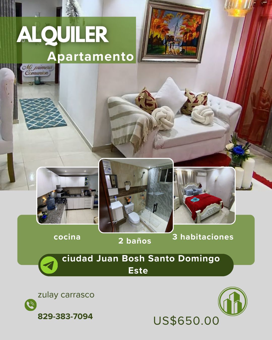 ALQUILER APARTAMENTO AMUEBLADO – Ciudad Juan Bosch Santo Domingo Este  Foto 7309801-1.jpg