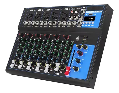 consola mezcladora audio 7 canales portatil usb bluetooth  Foto 7310026-1.jpg