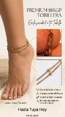 acero inoxidable Gold Plated CHAPADA en oro 18KGP tobillera inscripcio Foto 7310062-1.jpg