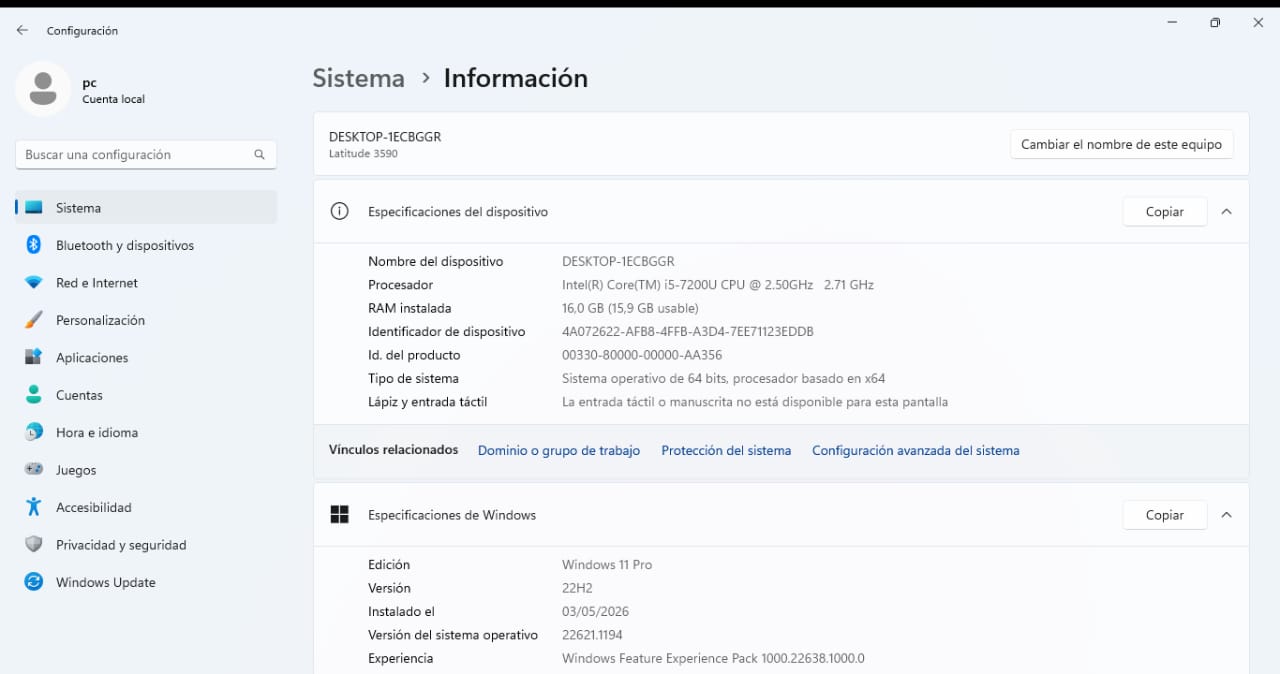 Lapto Dell disco 256 ssd 16 de RAM en Santo Domingo Este Foto 7310630-5.jpg