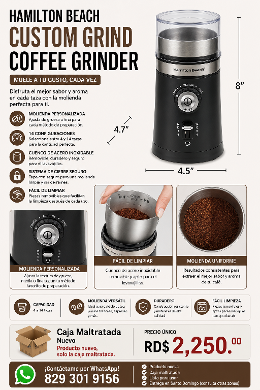 Hamilton Beach Custom Grind Coffee Grinder Foto 7311091-1.jpg