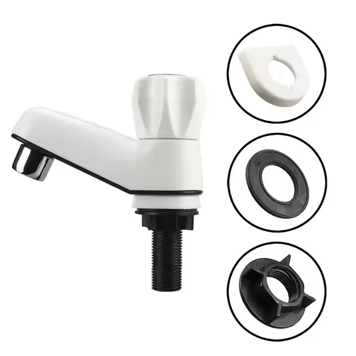Grifo de baño de plástico ABS para agua fría grifo cromado - Blanca pa Foto 7311111-3.jpg