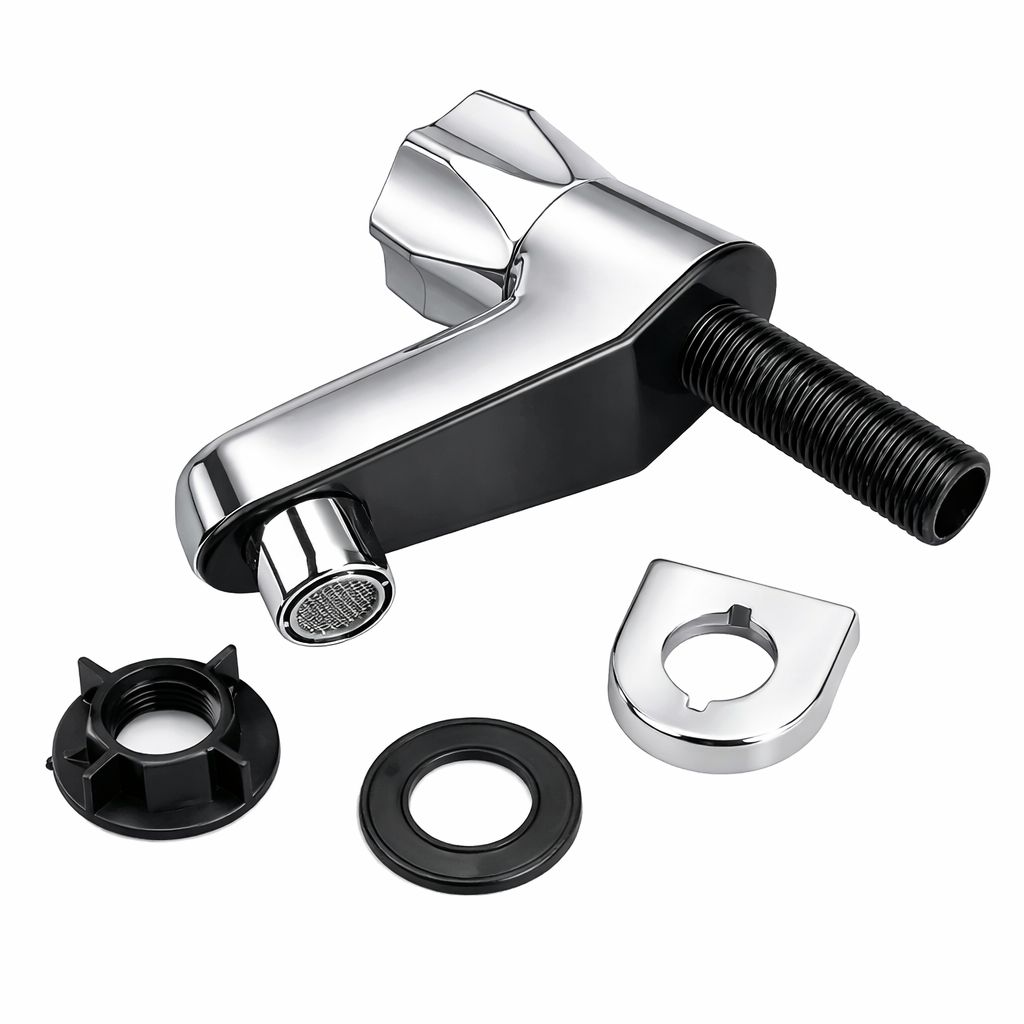 Grifo de baño de plástico ABS para agua fría grifo cromado - Blanca pa Foto 7311111-7.jpg