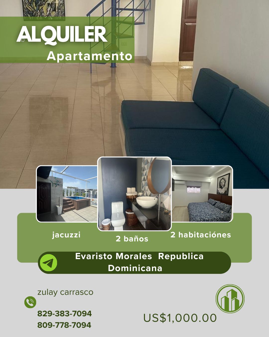 Apartamento en renta en Evaristo Morales Santo Domingo  Foto 7311479-1.jpg