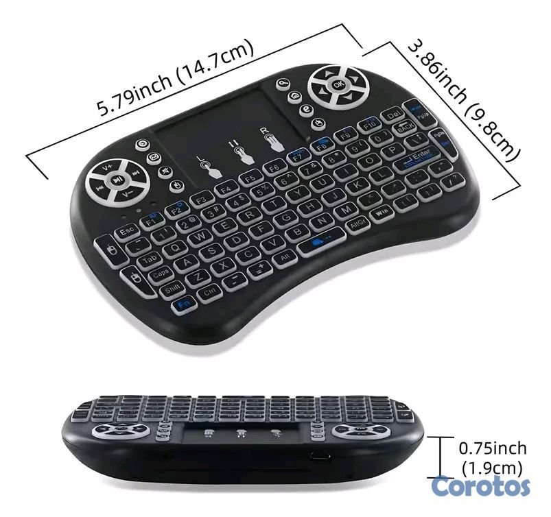Mini Teclado Inalámbrico Con Touchpad LED Foto 7311513-2.jpg