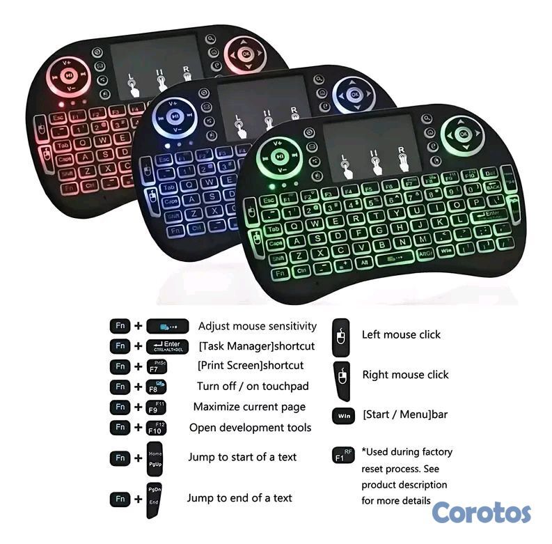 Mini Teclado Inalámbrico Con Touchpad LED Foto 7311513-5.jpg