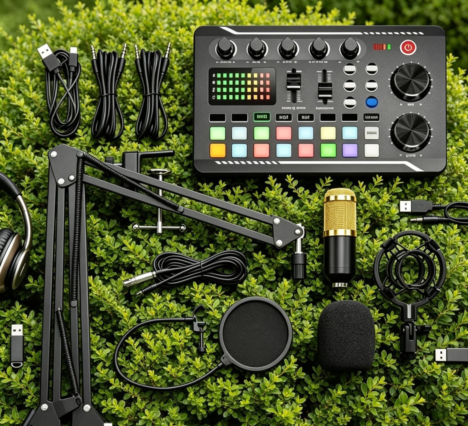 Kit de Grabación de Audio / Estudio Portátil   Conjunto completo para  Foto 7311746-2.jpg