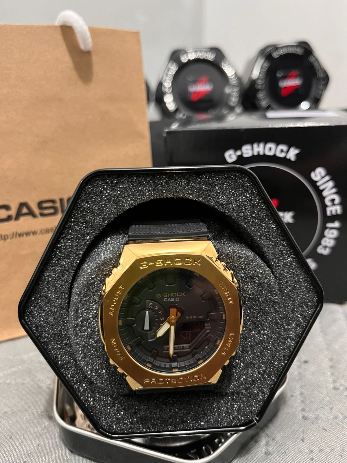 Reloj Deportivo Estilo G-Shock GA2100 Negro/Dorado – Resistente y Eleg Foto 7311906-2.jpg