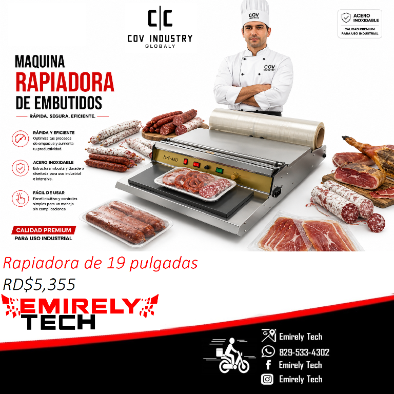 Rapeadora Rapiadora de 19 pulgadas Empacadora de embutidos y alimentos Foto 7312056-1.jpg