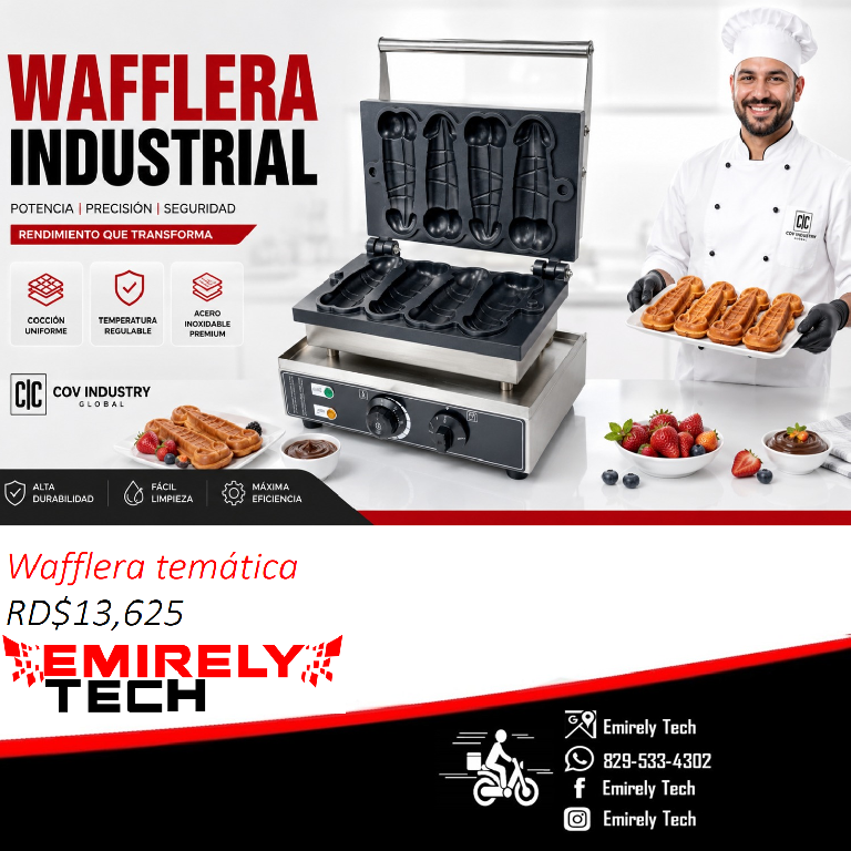 Wafflera tematica con capacidad para 4 piezas  Foto 7312081-1.jpg