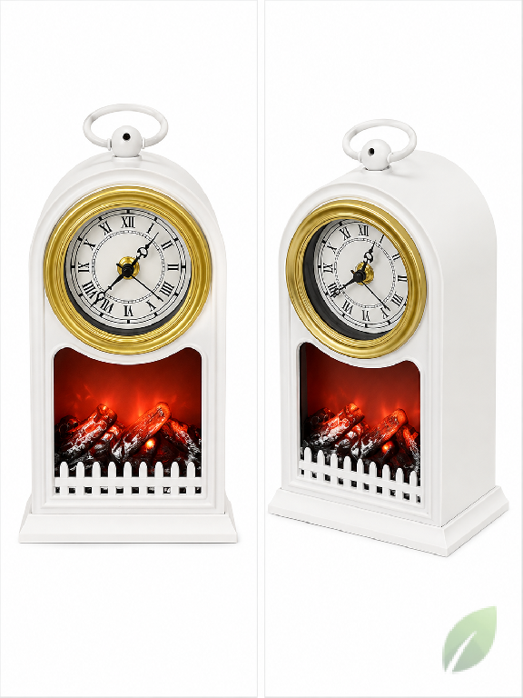 Reloj Chimenea Decorativo Vintage Blanco Foto 7312196-1.jpg