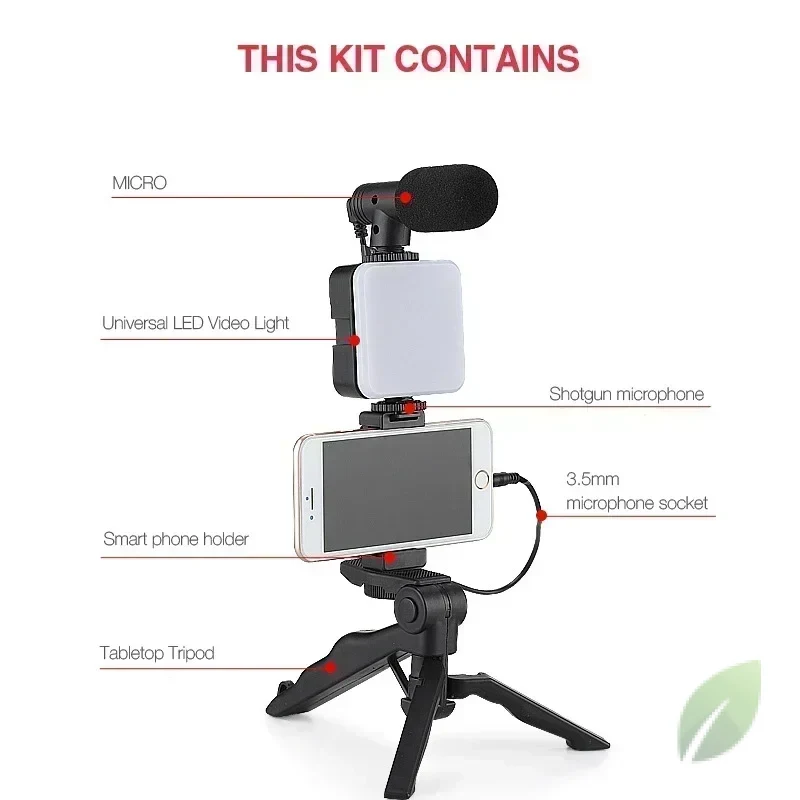 Kit Tiktoker con Micrófono Luz LED y Trípode Foto 7312229-2.jpg