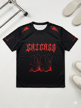 T-Shirt Chicago 99 Black  Red – Estilo Y2K / Gothic Drip Foto 7312301-1.jpg
