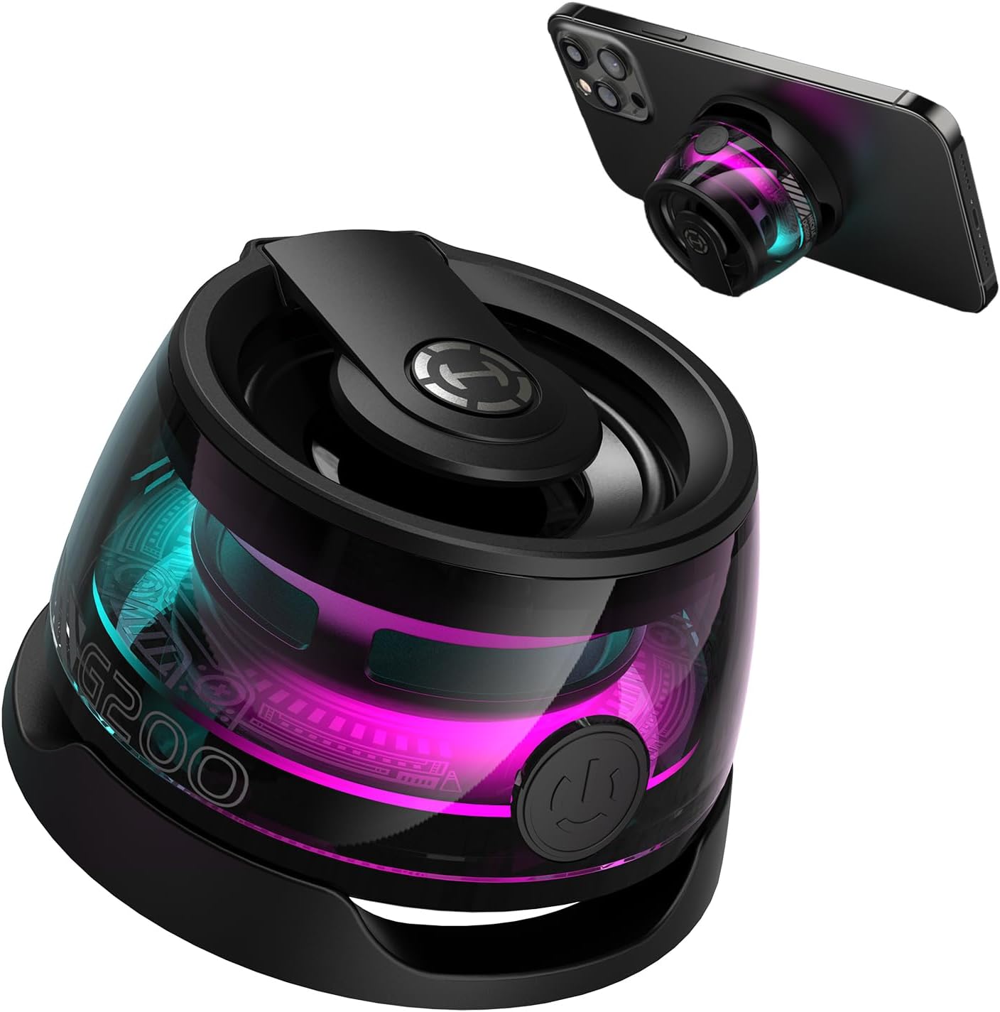 Bocina magnética para celulares G200 – Sonido portátil con luces RGB Foto 7312356-2.jpg