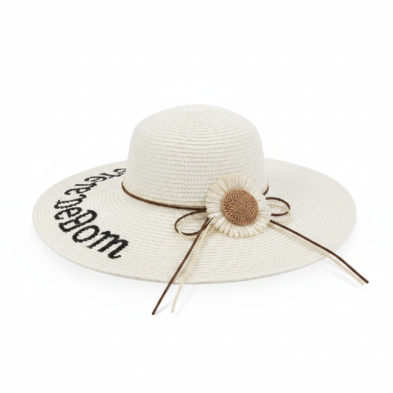 Sombrero de playa de paja 1 10 10c 10cm Bl Bla Blan Blanc Blanco Foto 7312364-1.jpg