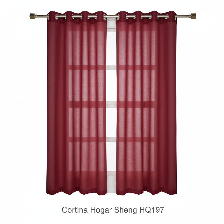 Cortina Hogar Sheng HQ197 2 28 28c 28cm Rosado Roj Rojo Foto 7312389-1.jpg