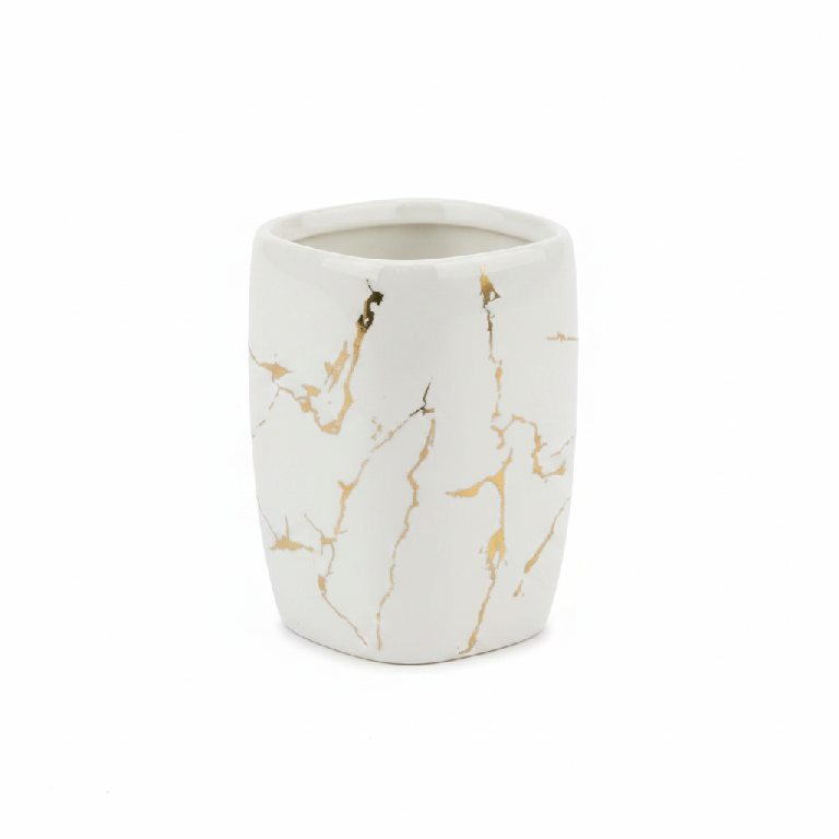 Vaso de Baño Cerámica Diseño Marmoleado Dorado Foto 7312415-1.jpg