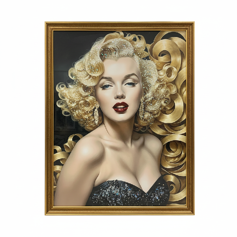 Cuadro Marilyn Monroe con Brillos 2 20 20c 20cm Ne Neg Negro Foto 7312579-1.jpg