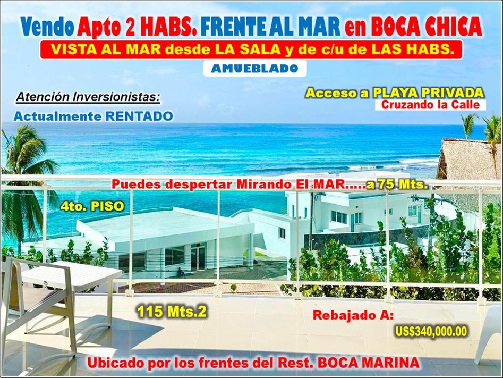 VENDO EXCLUSIVO APTO CON VISTA AL MAR DE 360 GRADOS EN BOCA CHICA 2 HA Foto 7312629-1.jpg