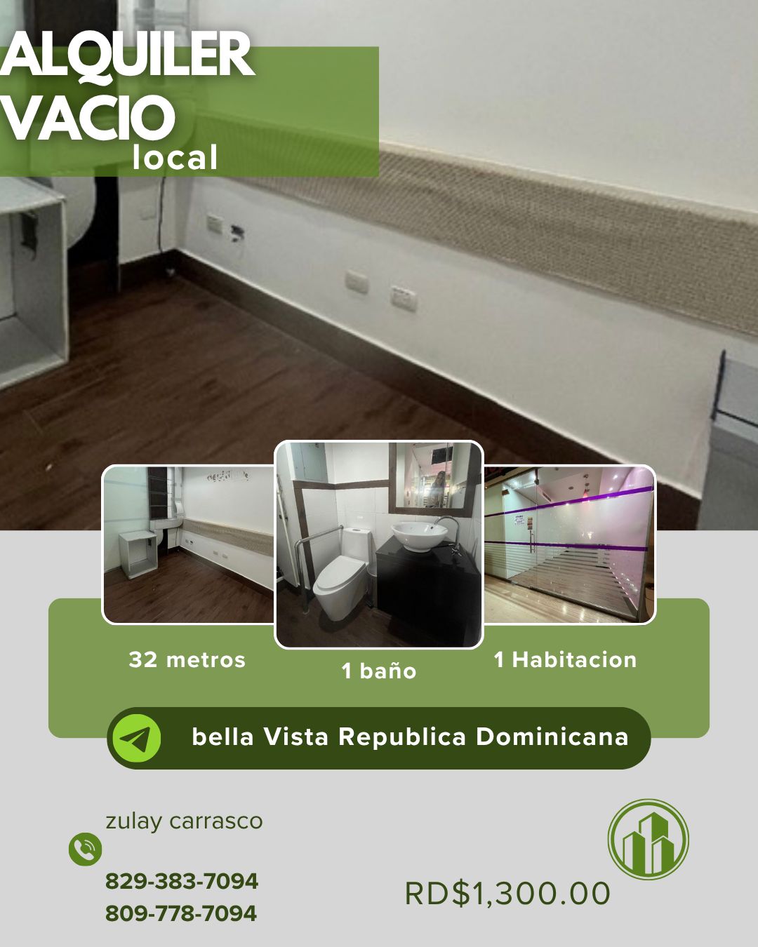 Local Comercial en Alquiler Bella Vista Santo Domingo 32 m en primer p Foto 7312901-1.jpg