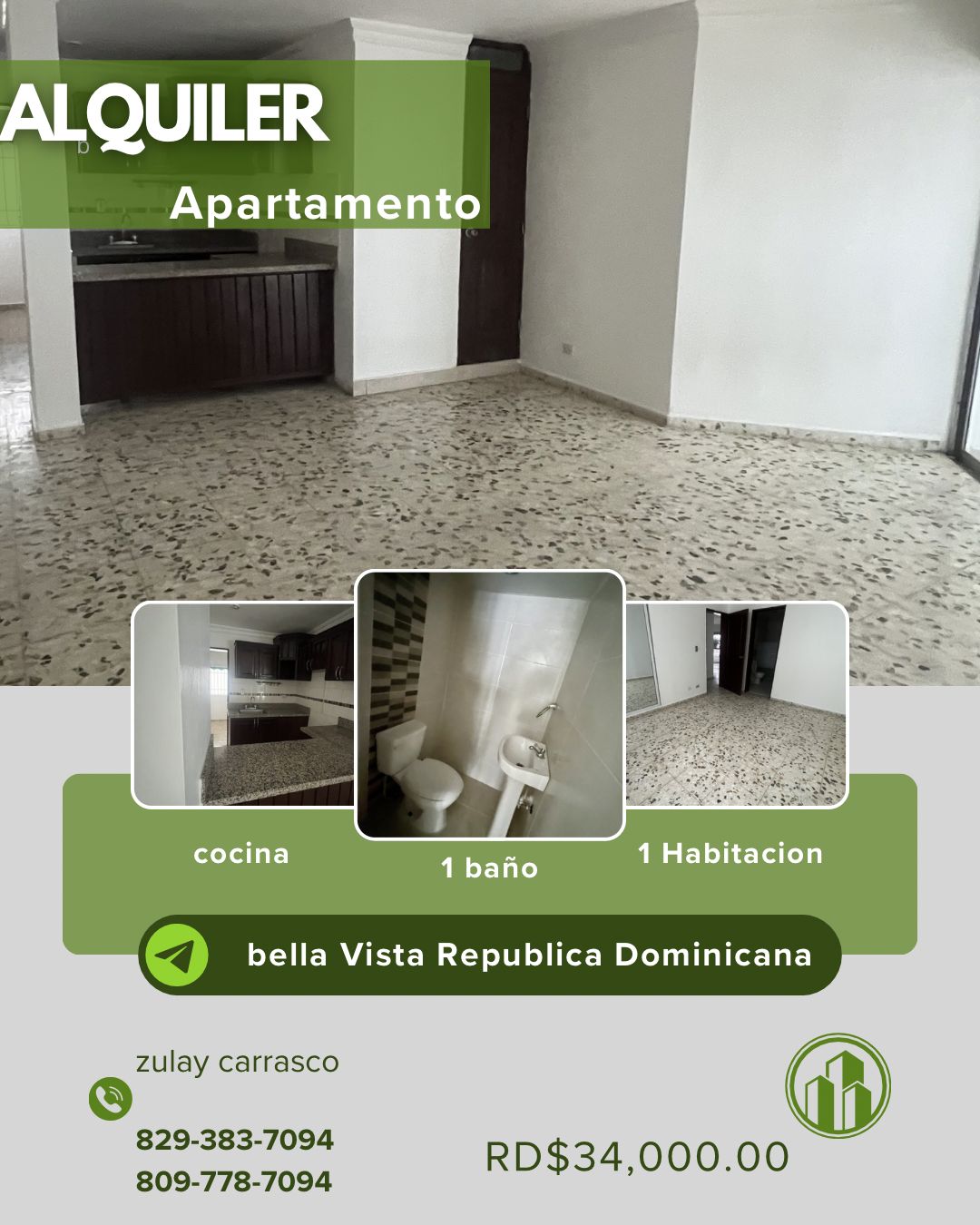 Apartamento en Alquiler vacio  en Bella Vista Santo Domingo Foto 7312906-1.jpg