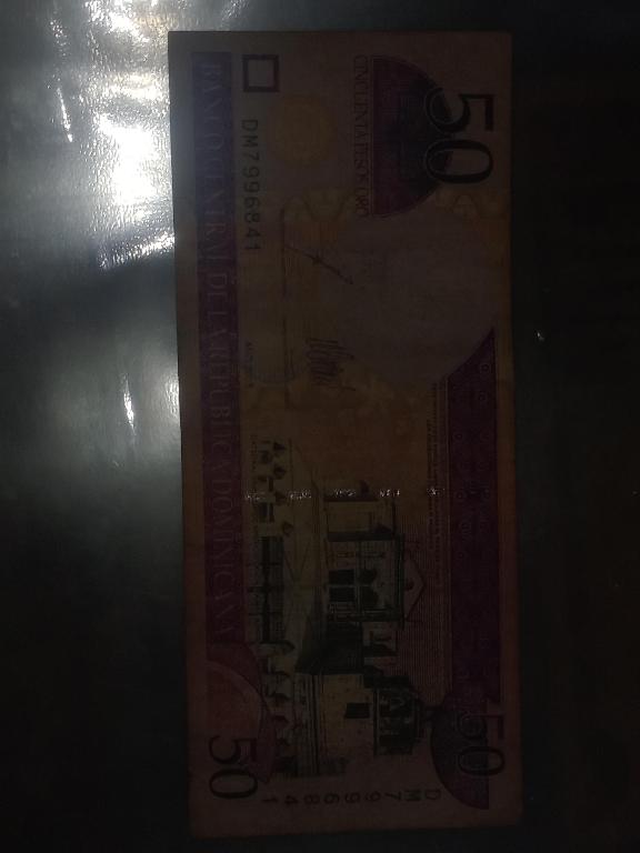 papeleta  de 50 pesos dominicano año 2003 Foto 7313245-1.jpg