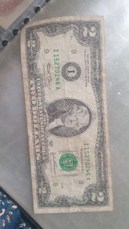 papeleta de 2 dollars Foto 7313274-1.jpg