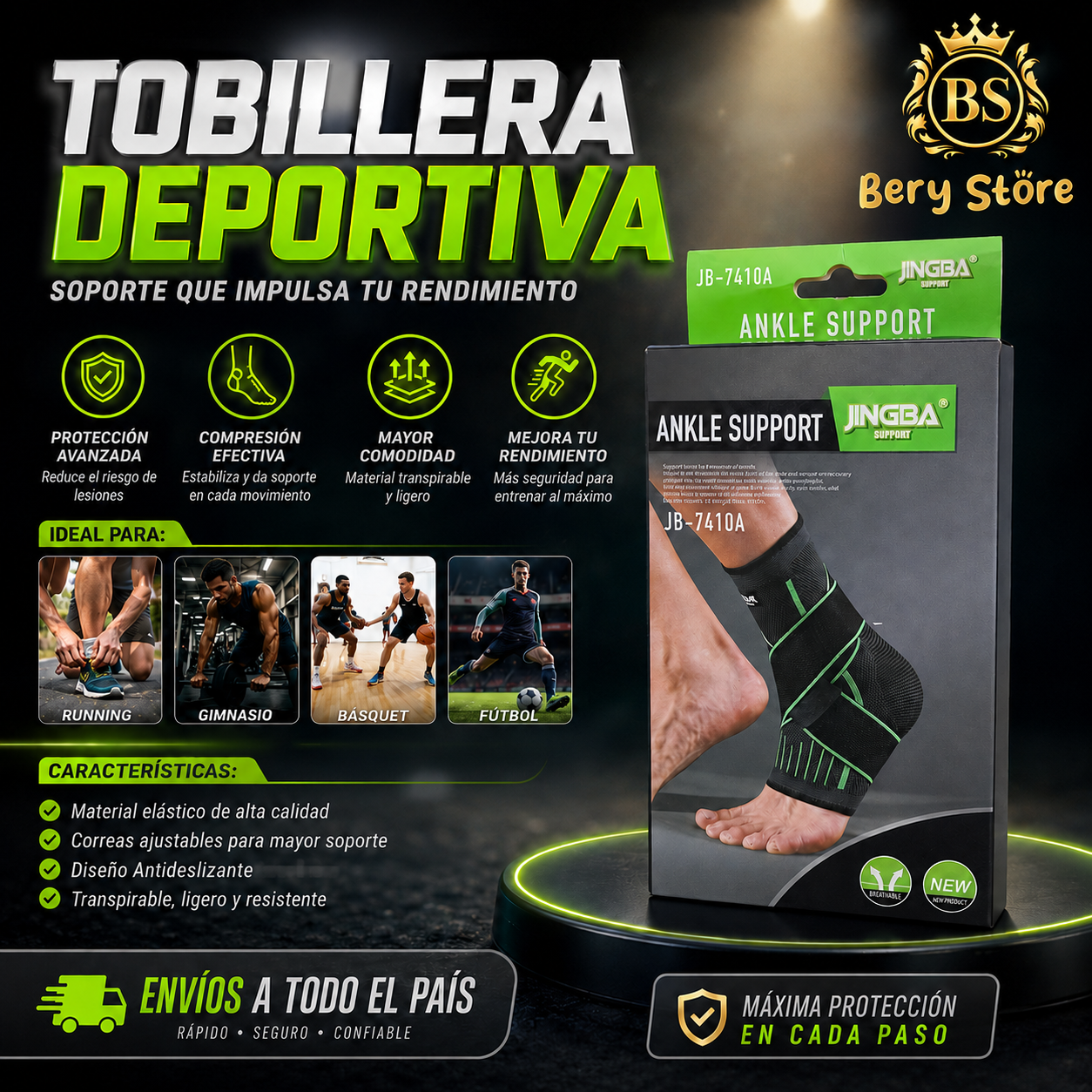 TOBILLERA DEPORTIVA  TOBILLERA ORTOPÉDICA  TOBILLERAS PARA PIES  Foto 7313564-2.jpg