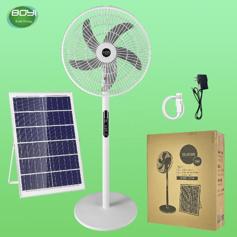 Ventilador solar recargable 16 con panel solar y luz LED – Ideal para  Foto 7313582-1.jpg