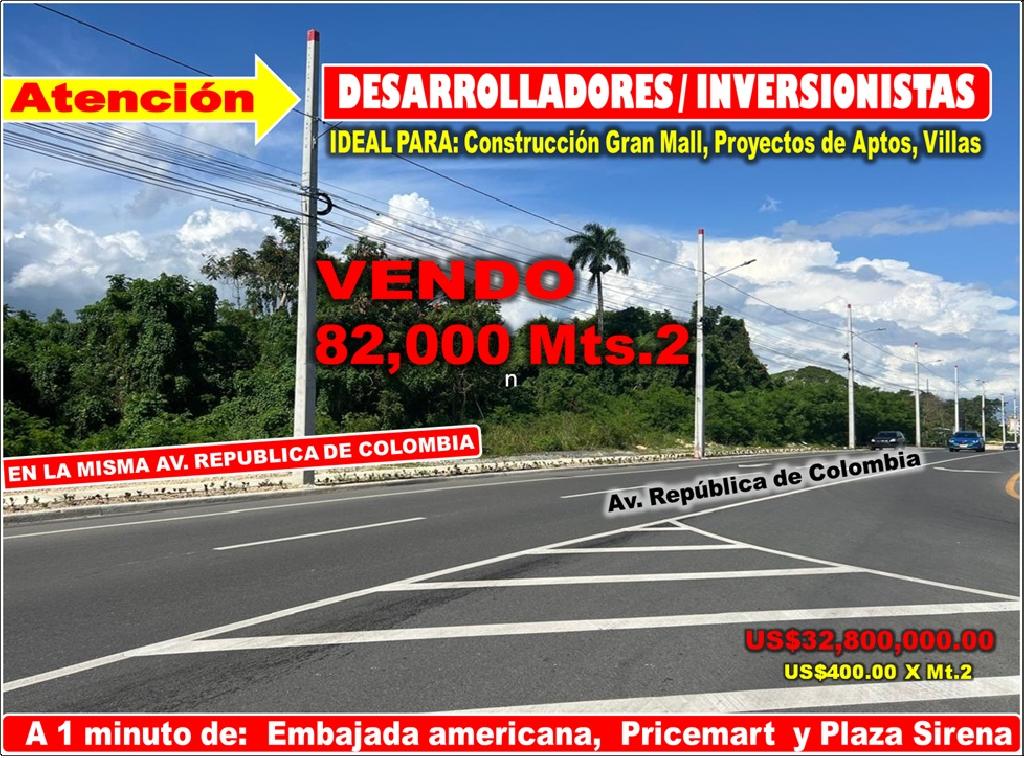 VEND0 82000 MTS.2 DE TERRENO EN LA MISMA REPUBLICA DE COLOMBIA A PASOS Foto 7314454-1.jpg