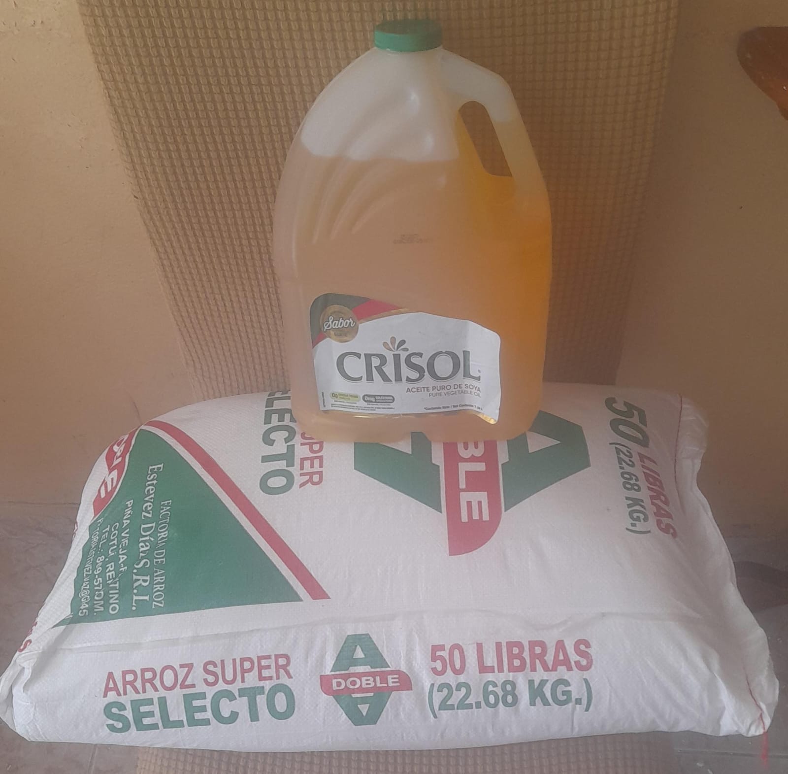 Saco de Arroz-Doble A de 50 libras  Aceite Crisol Jumbo de 7.39 LT Foto 7314462-1.jpg