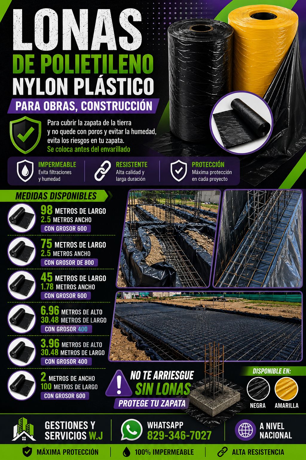Lonas de Polietileno nylon plástico para obras construcción para cubri Foto 7314618-4.jpg