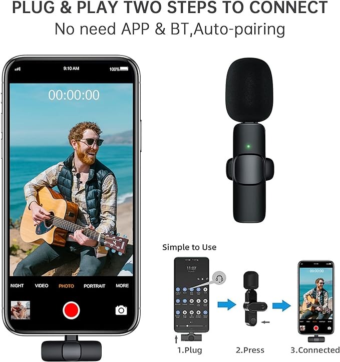 MICROFONO INALAMBRICO PARA IPHONE -F5 Ideal para usar en entrevistas p Foto 7314965-1.jpg