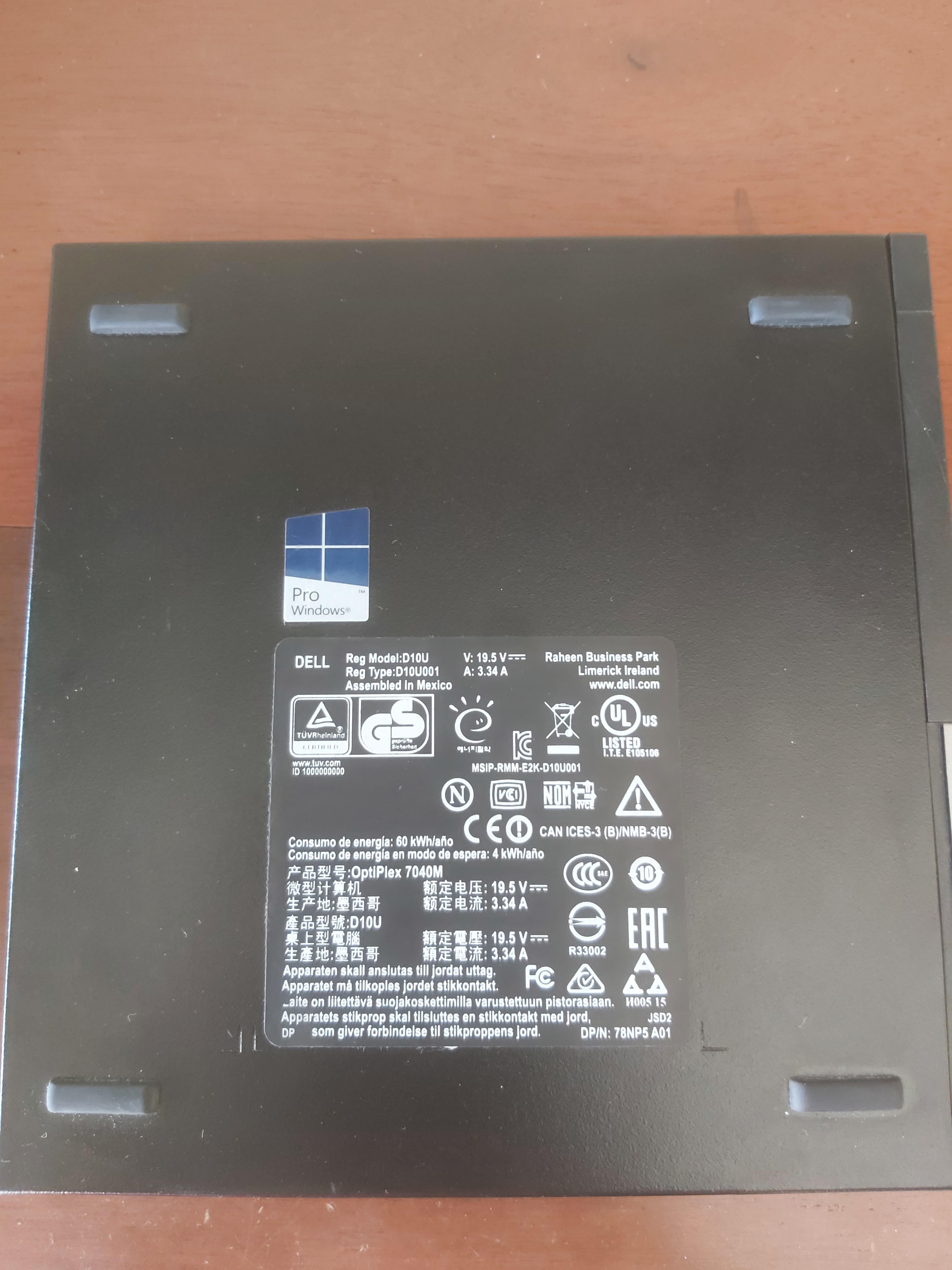 Dell Optiplex 7040 Micro  i5  SSD NVME 128gb  16gb ram  Lista para usa Foto 7315130-5.jpg