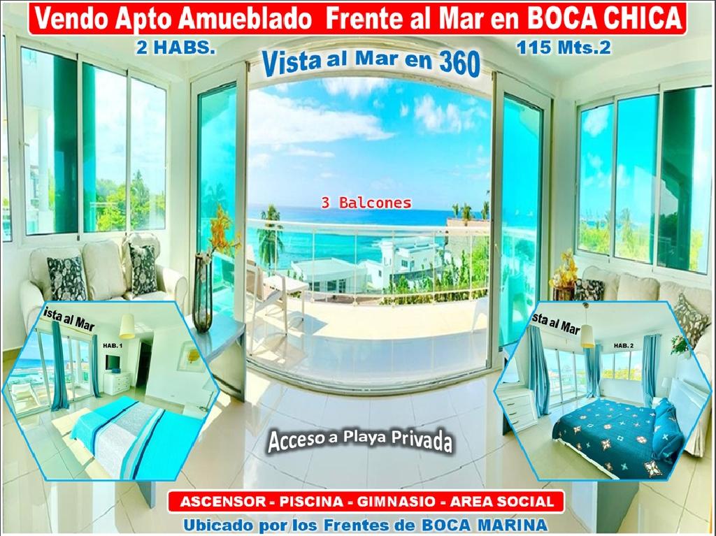 ALQUILER APTO FRENTE AL MAR  EN BOCA CHICA 2 HABS. 115 Mts.2 3 BALCONE Foto 7315519-1.jpg