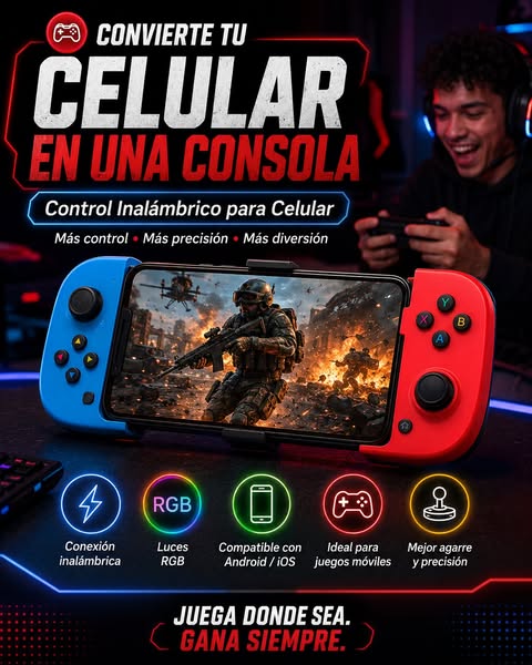 Control inalámbrico Bluetooth para celulares Android iPhone y tablet.  Foto 7315646-5.jpg
