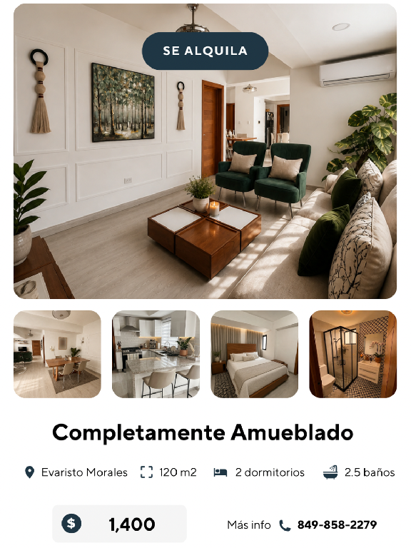 Evaristo Morales  Apartamento Amueblado  2 Hab.  Piscina  Gimnasio  US Foto 7315653-1.jpg