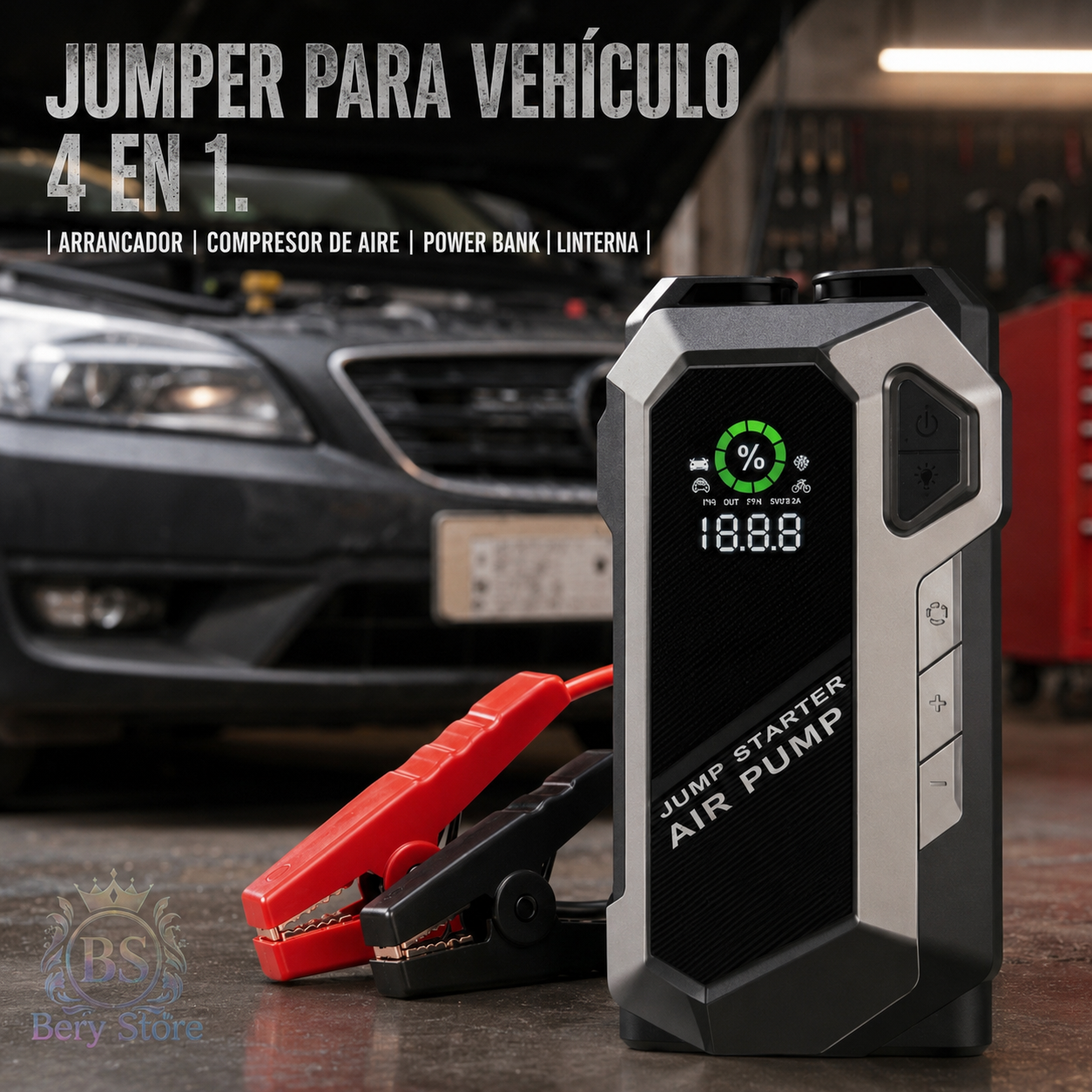 Jumper para vehículo 4 en 1 con compresor de aire linterna y power ban Foto 7315757-3.jpg