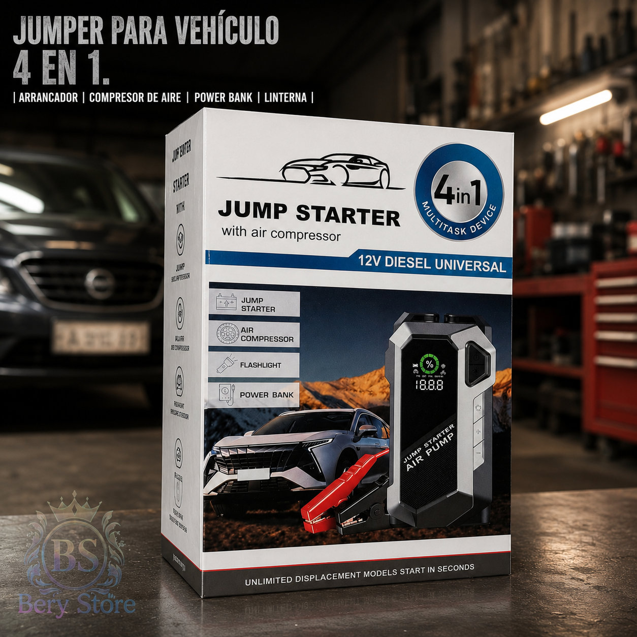Jumper para vehículo 4 en 1 con compresor de aire linterna y power ban Foto 7315757-5.jpg
