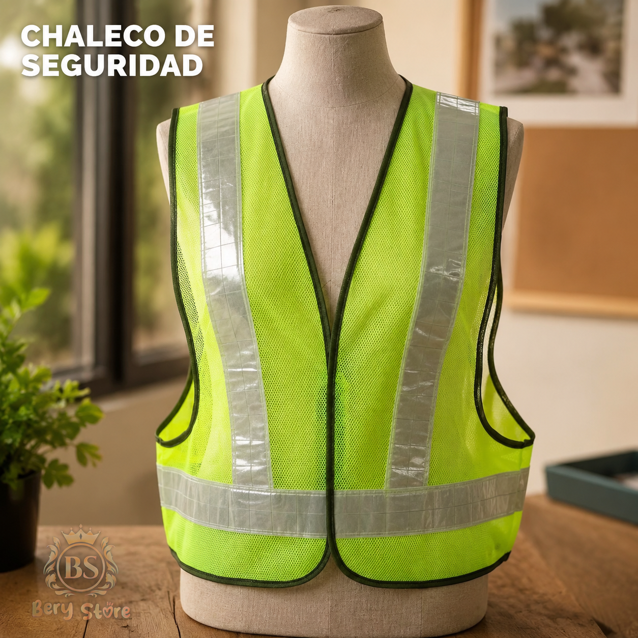 Chaleco Reflectivo de seguridad de malla  Foto 7316190-4.jpg