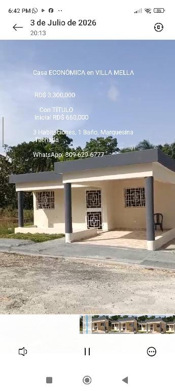 Casa en VENTA en Villa Mella 3-Hab 1-B Marq Techada Res Yajaira Prox C Foto 7316244-1.jpg
