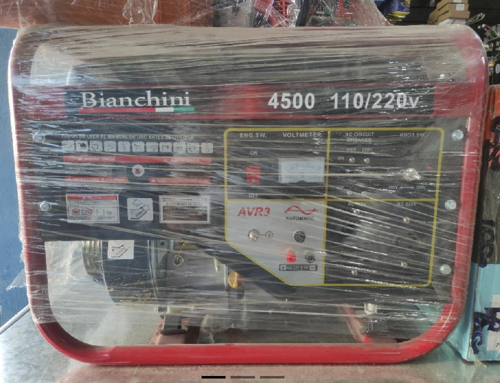 Planta Electrica 7.0 PH Gasolina 4 tiempos Mod SP4500 Marca Bianchini. Foto 7316878-1.jpg