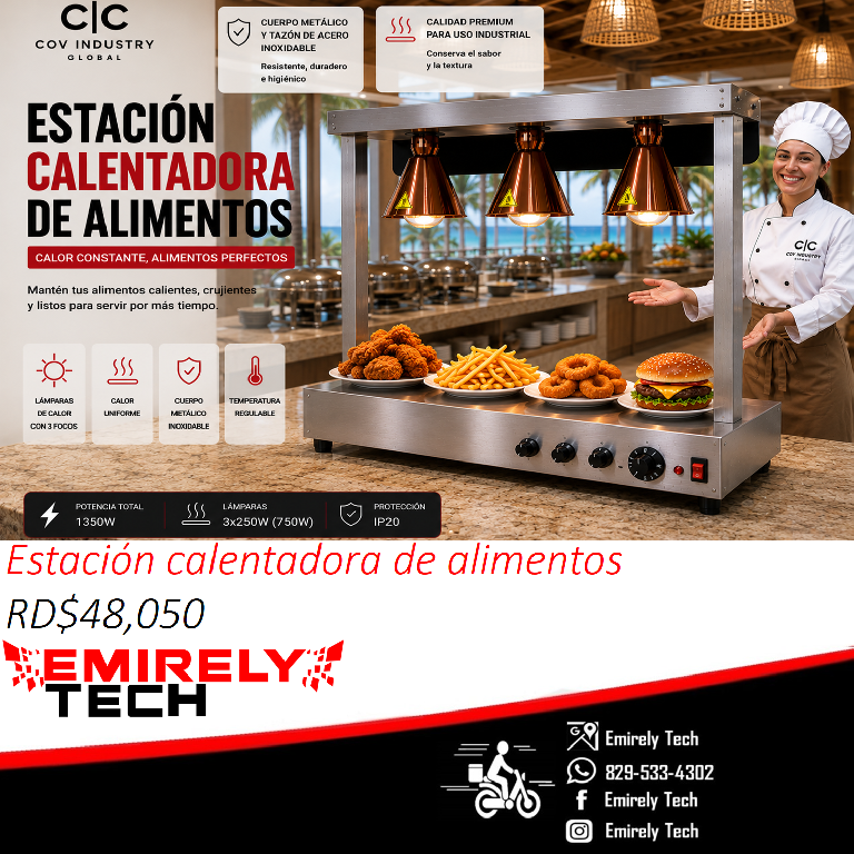 Estacion calentadora de alimentos exhibidora calentadora de comida pap Foto 7317021-11.jpg
