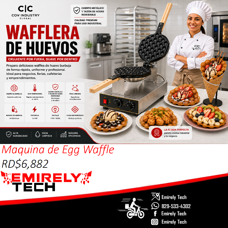 Maquina para Bubble Waffle mini waffles waffles de burbujas egg waffle Foto 7317026-1.jpg