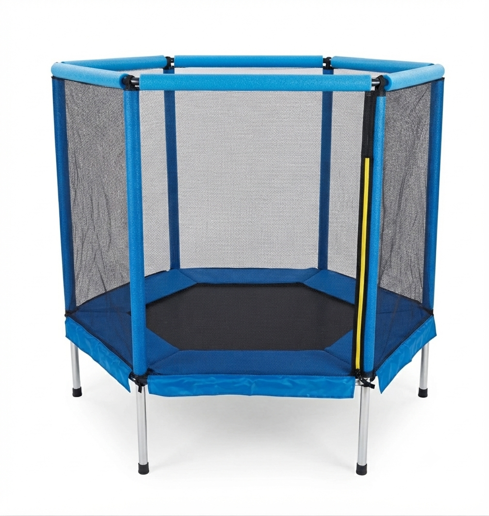 Trampolín Hexagonal para Niños con Barras Acolchadas Foto 7317644-2.jpg