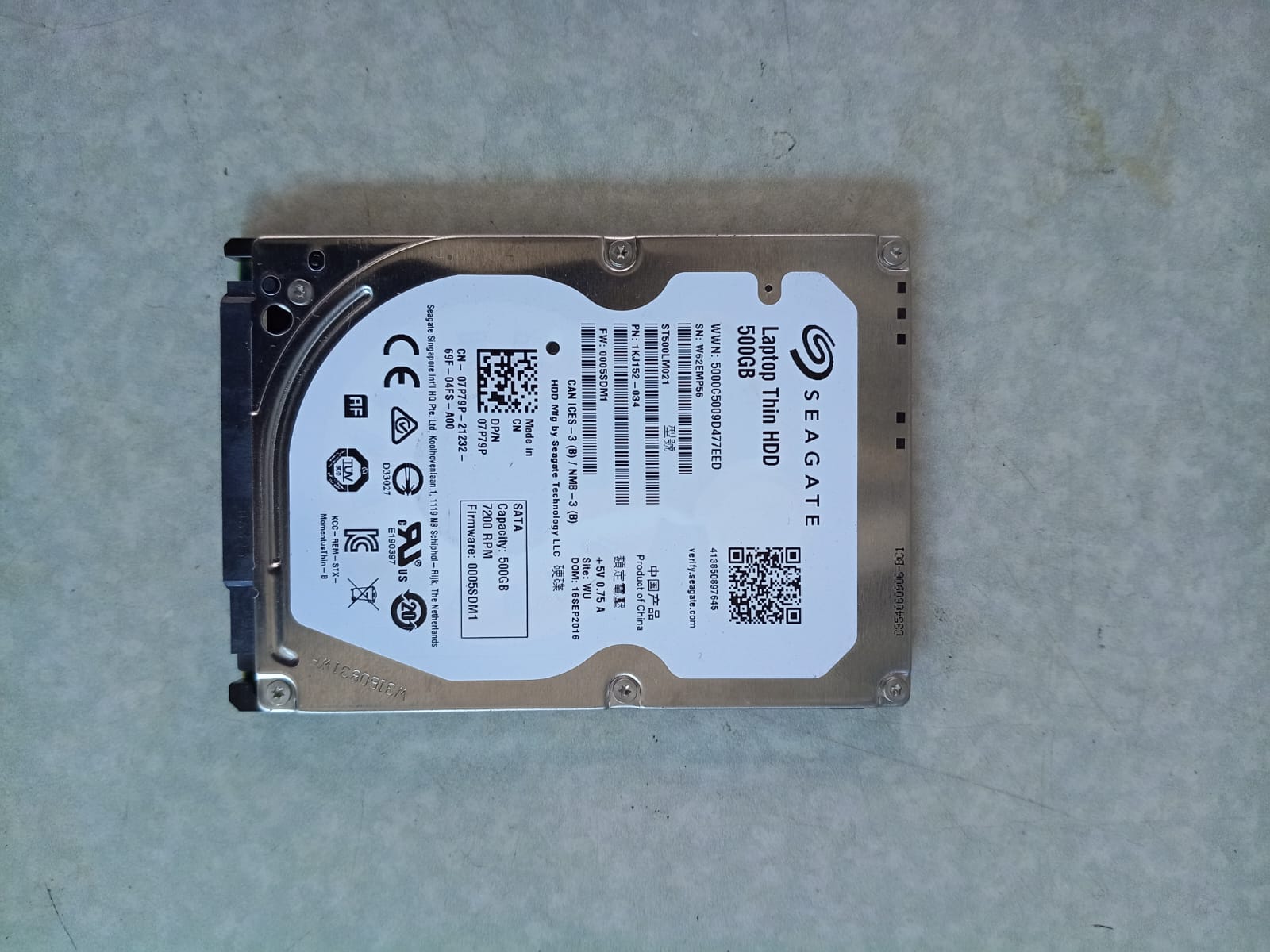 DISCO DURO 500GB 7200RPM LAPTOP WD SEAGATE Y TOSHIBA Foto 7318151-2.jpg