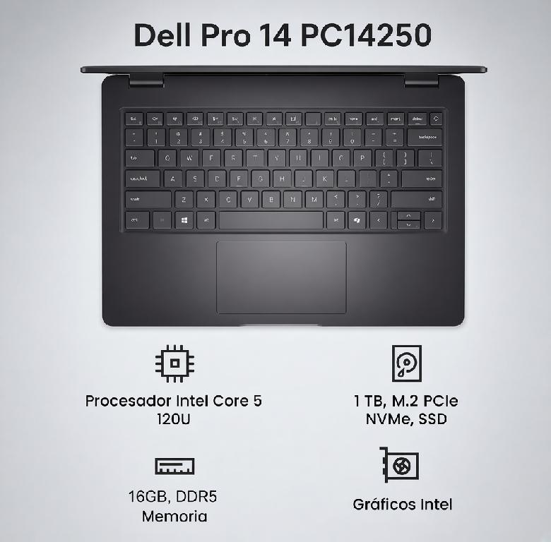 Dell Pro 14 PC14250 14 FHD Intel Core 5 120U 16 GB DDR5 RAM 1 TB SSD Foto 7318346-2.jpg