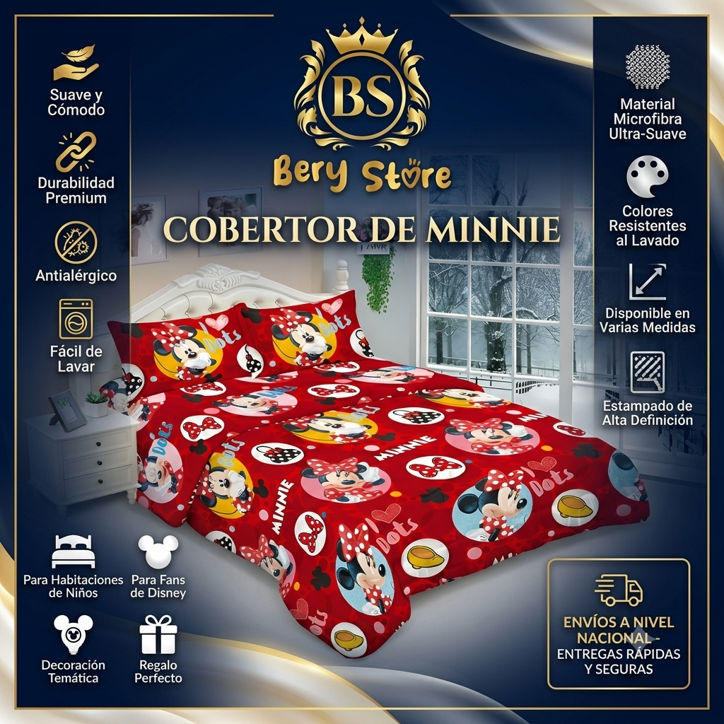 Colchas y Cobertores de Minnie  Sabana  Colcha  Cobertor  Cama  Foto 7318680-3.jpg