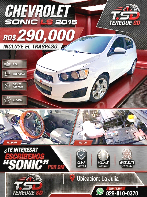 2015 Chevy Sonic Mecanico Hatchback Foto 7318970-1.jpg
